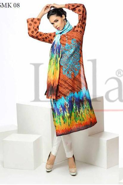 Sana & Samia Cotton Embroidered Kurti with Stole - 08 - YourLibaas
 - 1