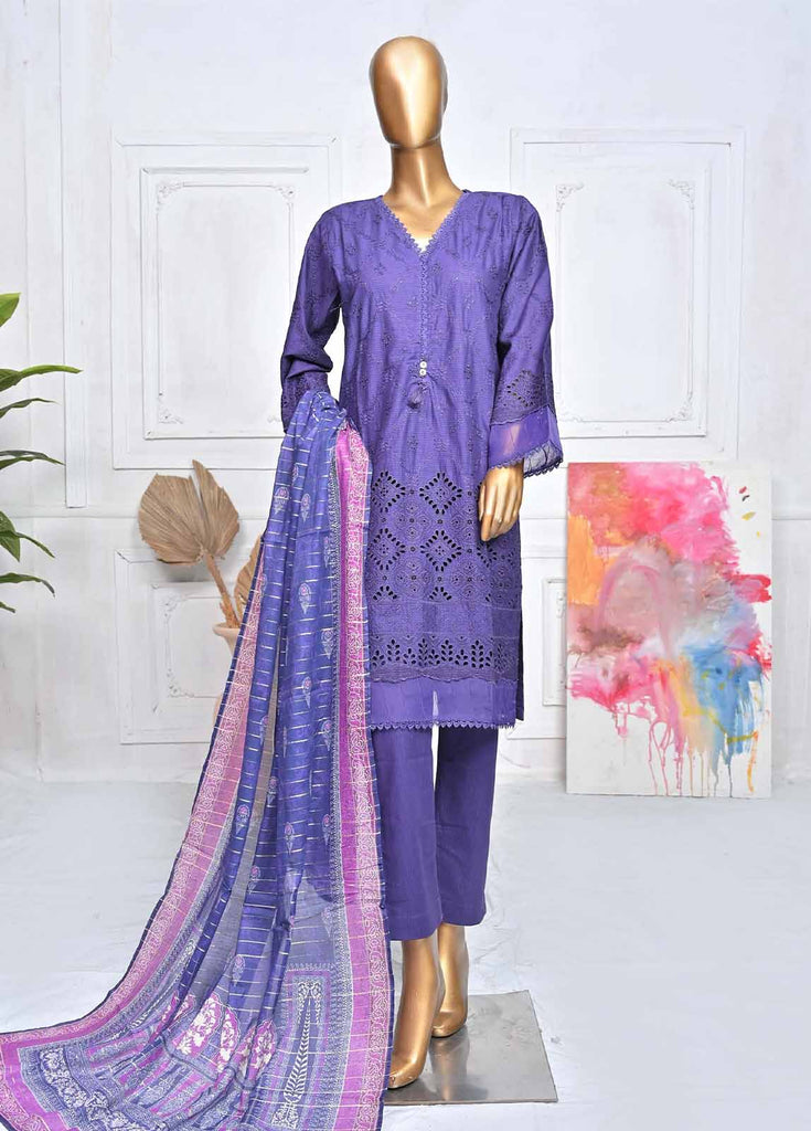 Bin Saeed Stitched Chikankari 3Pc Suit – SMLF-388-CK