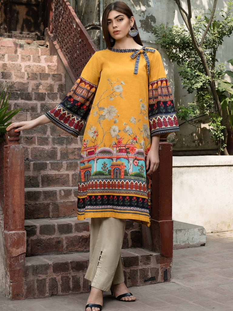 Limelight Winter Collection 2019 – 2-Pc Khaddar Suit – U0865-2PC-YLW