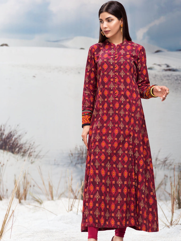 Limelight Winter Collection 2019 – Slub Khaddar Shirt – U0996-SSH-RED