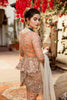 Imrozia Grandeur Ecstasy Luxury Eid Chiffon Collection 2019 – 705 The Shimmer Tangerine