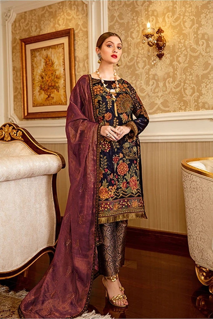 Ramsha Velvet Collection 2020 – V-104