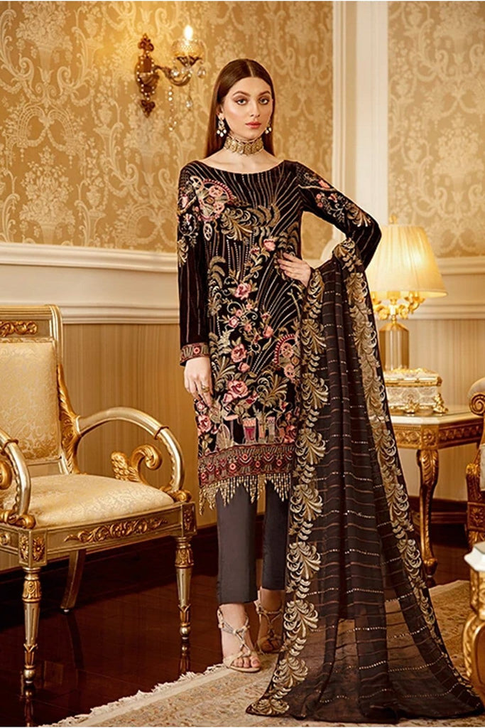 Ramsha Velvet Collection 2020 – V-105