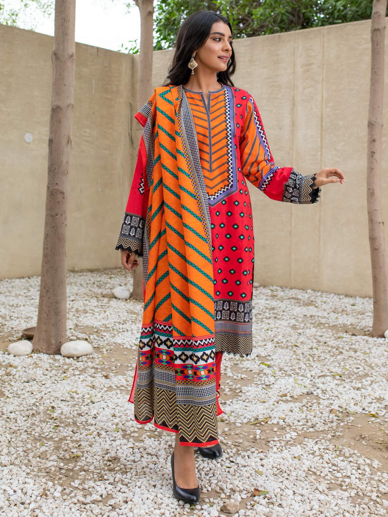 Zellbury Winter Printed Khaddar 3Pc Suit WUW21X30127