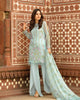 Mah E Rooh Luxury Chiffon Embroidered Formal Collection 2018 – 01- Ice Blue (Chantilly Chiffon)