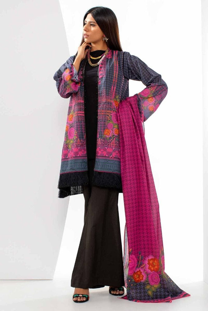 Khaadi Mid Summer Lawn Collection 2018 – A18305 Black 3Pc