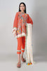 Khaadi Spring Collection 2021 – 3PC Suit · Printed Suit · A21109 Orange