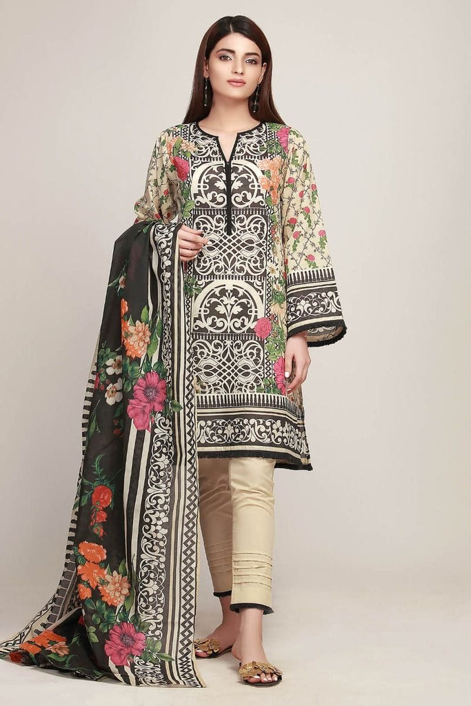 Khaadi Early Spring/Summer Lawn Collection 2019 – AR19106 Beige 3Pc