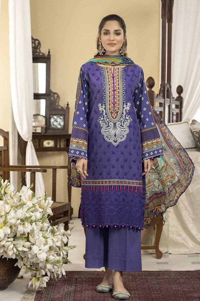 Zebaish Misaal Stitched/Pret Chikankari & Printed Lawn with Chiffon Dupatta  – DN10