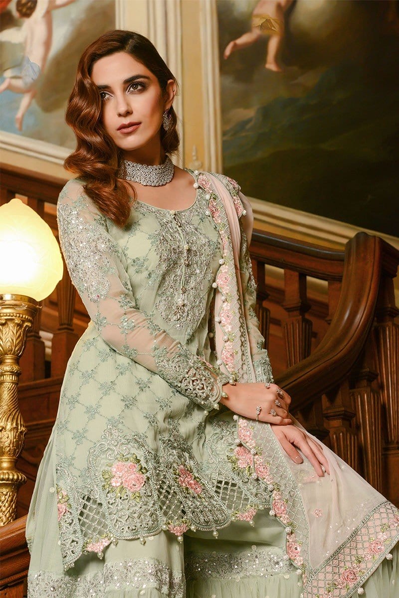 MARIA.B MBROIDERED Wedding Edition 2017 Sea Green & Peach (BD-1202) Pakistani Wedding Suits YourLibaas UAE MARIA.B MBROIDERED Wedding Edition 2017 Sea Green & Peach (BD-1202) Pakistani Wedding Suits YourLibaas UAE