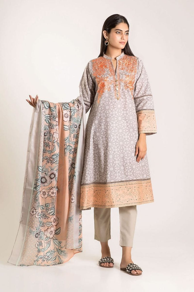 Khaadi Winter Vibe Collection 2019 – CB19507 Grey 3Pc