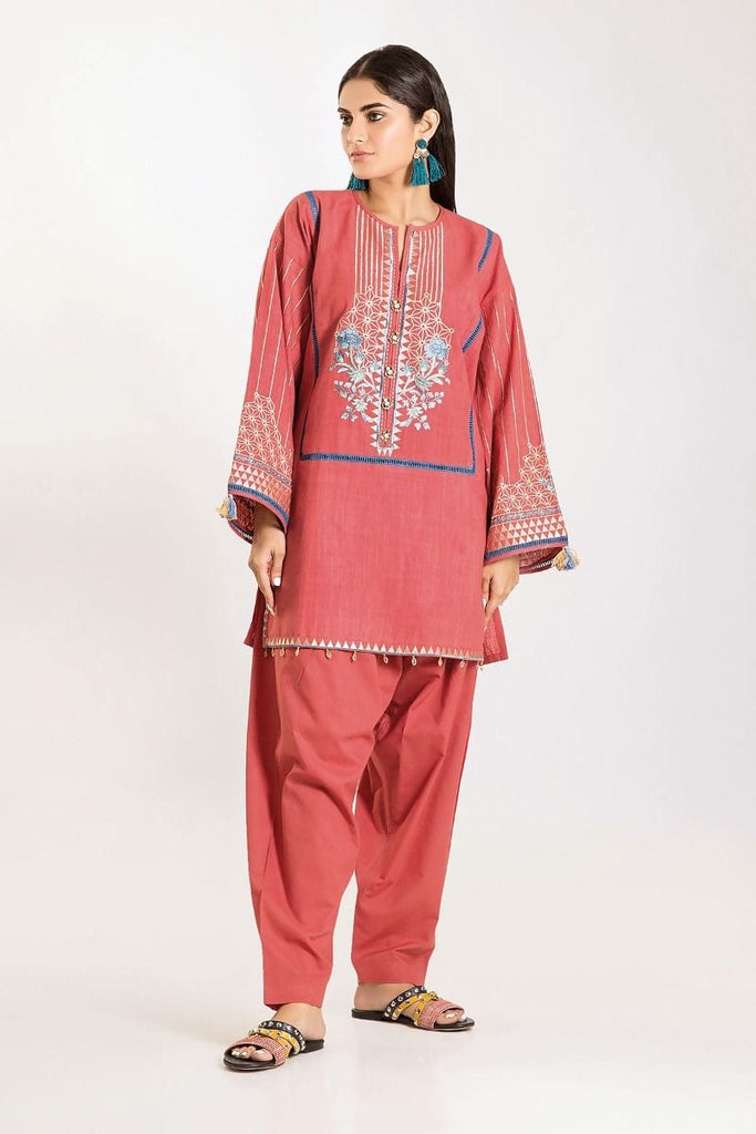 Khaadi Winter Vibe Collection 2019 – CHI19506 Pink 2Pc