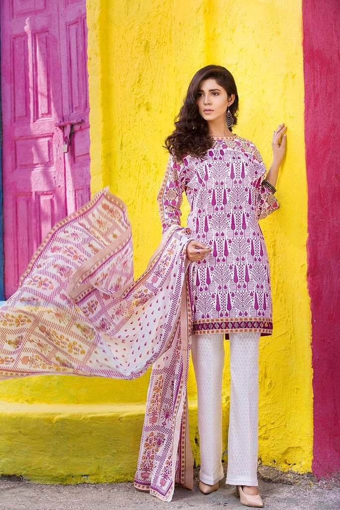 Gul Ahmed Summer Essential Collection 2018 – Pink 3 Pc Printed Lawn CL-333 B