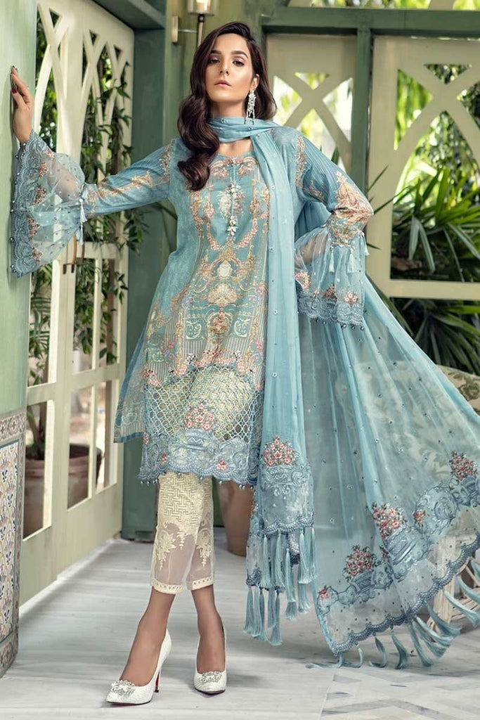 MARIA.B. Eid Lawn Collection 2018 – D-505 Blue