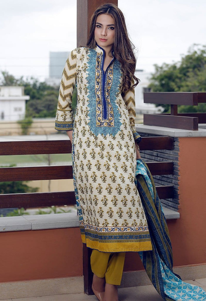Adamjee Lawn Festive Mid-Summer Collection 2016 – Design 6 - Chintz Palampose - YourLibaas
 - 1