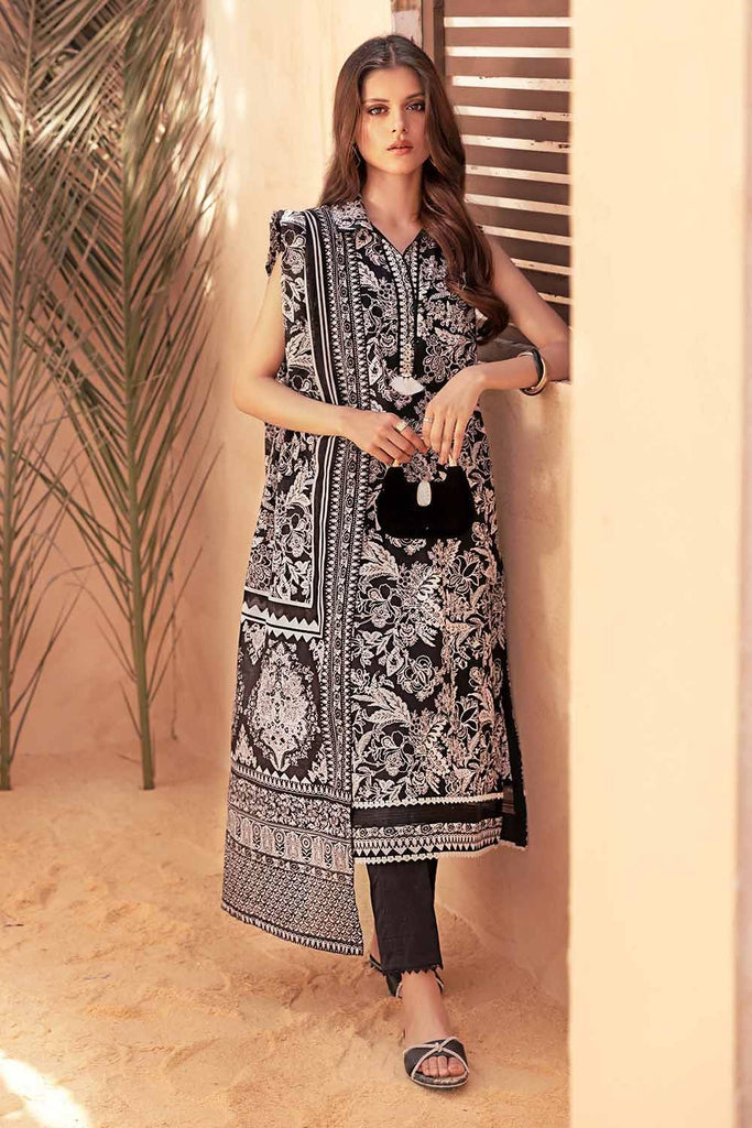 Gul Ahmed Monochrome Black & White – 2PC Printed Lawn Unstitched Suit BT-32004