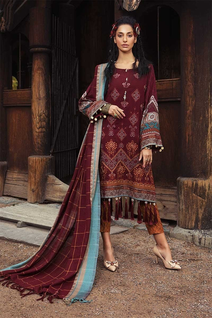 MARIA.B. Linen Winter Collection 2018 – DL-606-Maroon