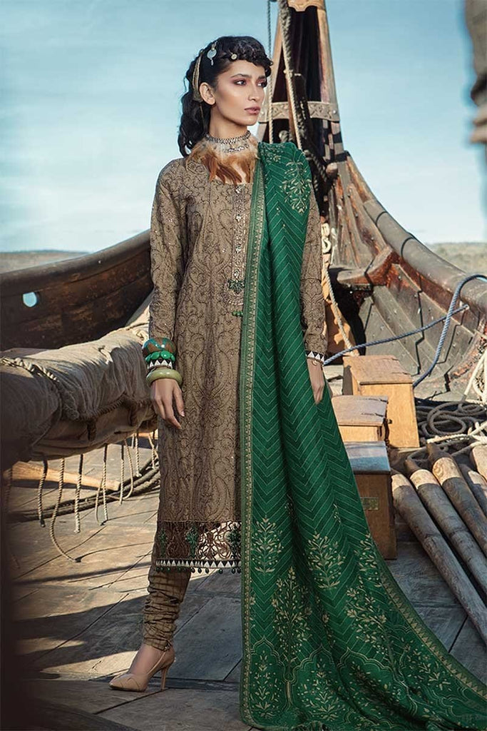 MARIA.B. Linen Winter Collection 2018 – DL-612-Brown & Green