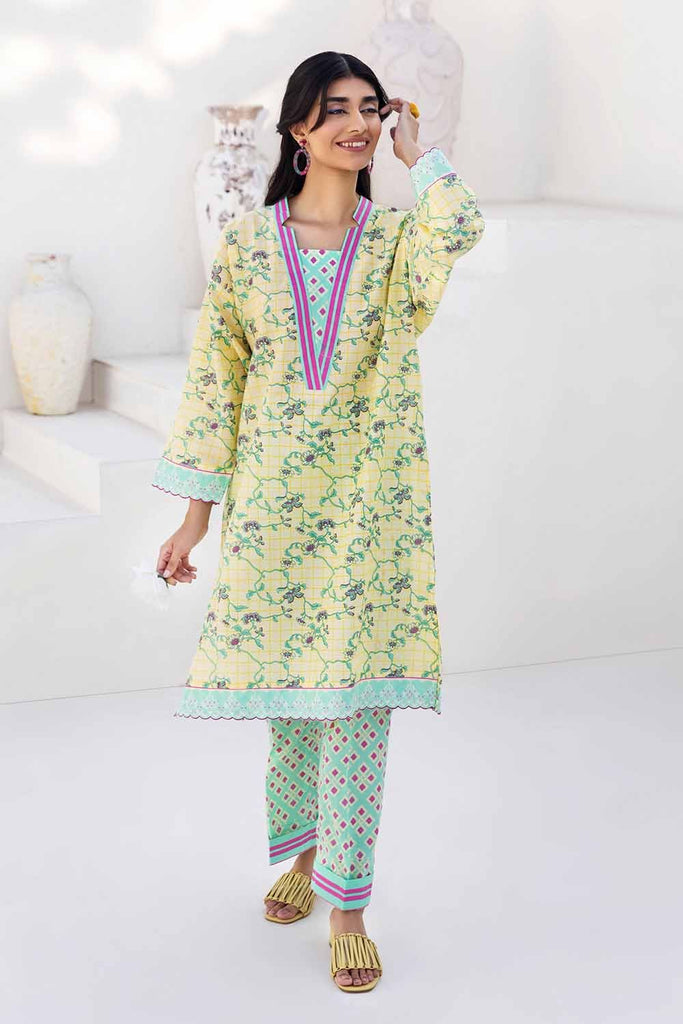 Gul Ahmed Pre-Fall 2023 – 2PC Printed Cambric Suit TCN-32006