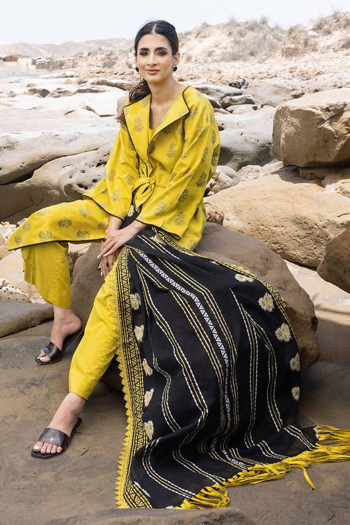 Gul Ahmed Pre-Fall 2023 – 3PC Jacquard Suit with Yarn Dyed Dupatta MJ-32045