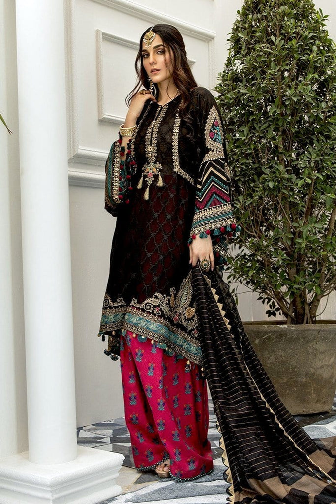 MARIA.B Lawn Eid Collection 2020 – 09 Black and Magenta