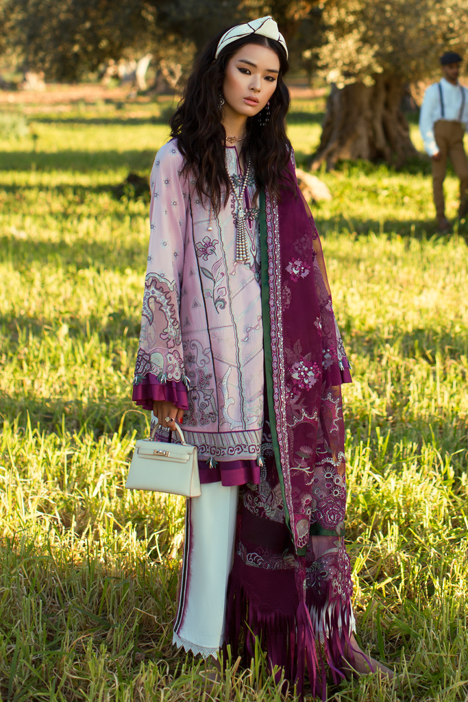 Élan Luxury Lawn Collection 2019 – EL-15 A (PÚRPURA)