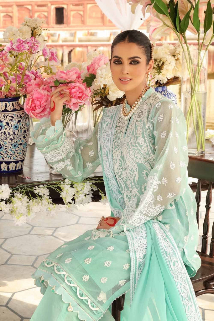 Gul Ahmed Festive Collection – Embroidered Lawn Suit with Poly Georgette Dupatta FE-12016