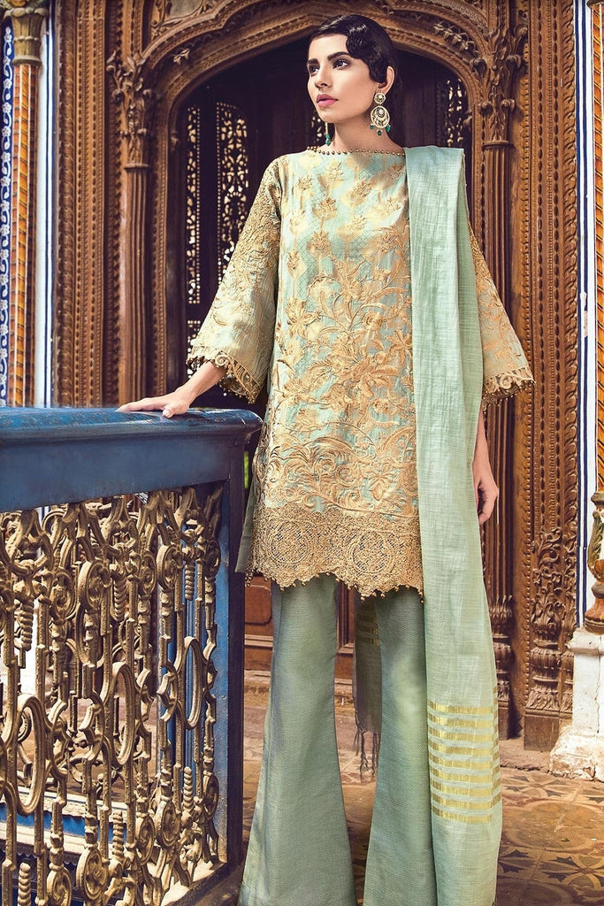 AlKaram Festive Embroidered Jacquard Collection 2018 – FC-02-18 Green