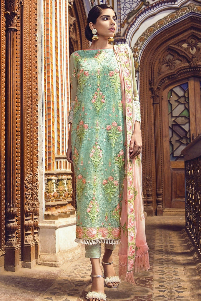 AlKaram Festive Embroidered Chiffon Collection  – FC-13-18 Green