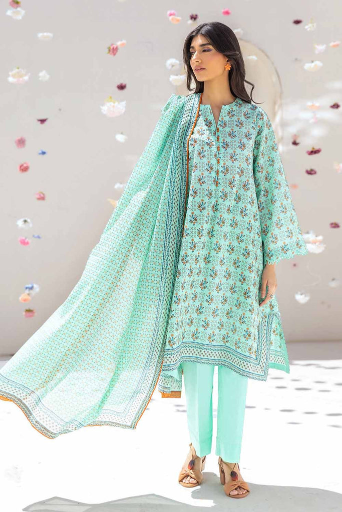 Gul Ahmed 2023 – 3PC Printed Cambric Suit with Lawn Dupatta CBN-32022 A