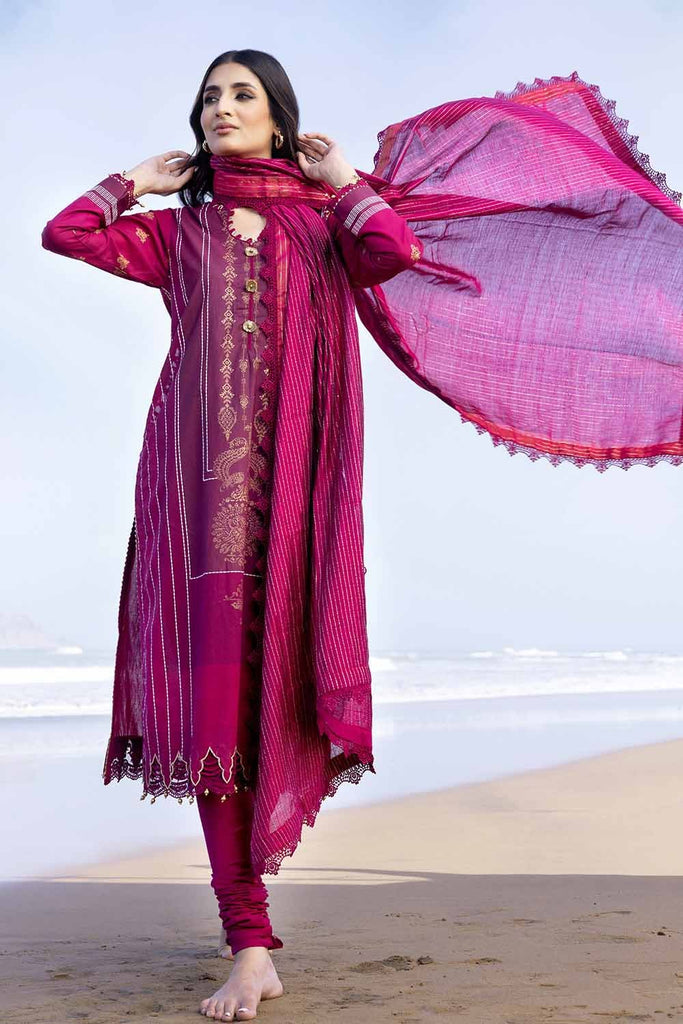 Gul Ahmed 2023 – 3PC Printed Cambric Suit with Yarn Dyed Dupatta MJ-32054