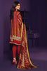 AlKaram Winter Collection – Two Piece Printed Twill Suit With Printed Twill Viscose Dupatta – FW-29-20-Red