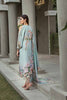 Gul Ahmed Lamis Digital Charmeuse Silk Collection 2018 – Light Blue Jasmine Dream DGS-70