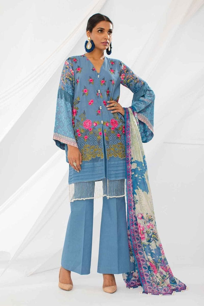 Khaadi Mid Summer Lawn Collection  – HH18302 Grey 3Pc