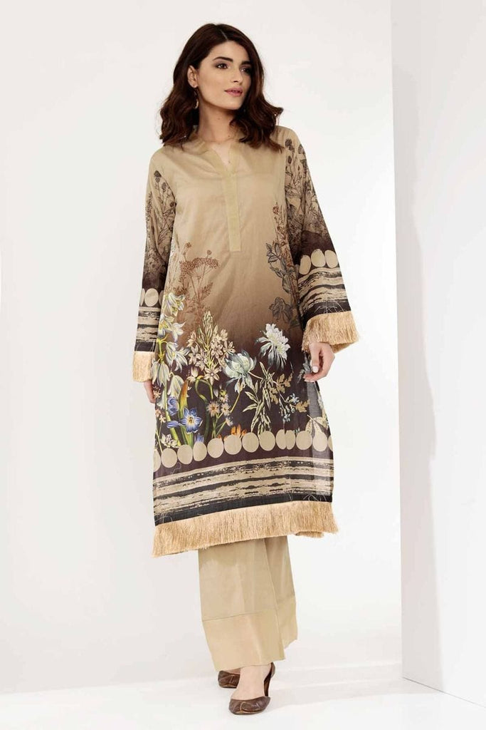 Khaadi Mid Summer Lawn Collection 2018 – I18306 Beige 2Pc