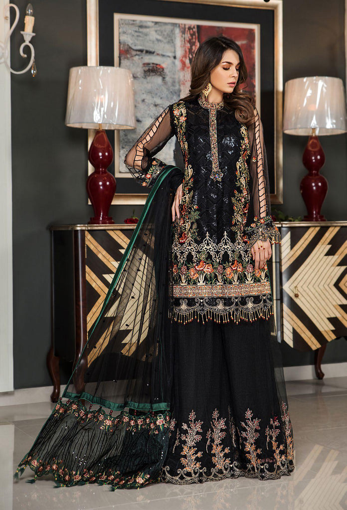 Maryam's Gold Luxury Embroidered Chiffon Collection Vol 5 – MG-55