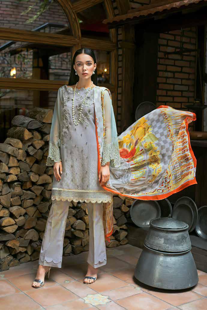gul ahmed formal dresses Gul Ahmed Formal Brights Collection 2019 PS08 Woven Caramel YourLibaas