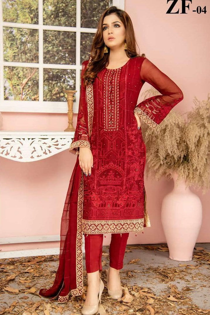 Zainab Fazlani Luxury Soirëe Mbroidered Chiffon Edition 2020 – ZF-04