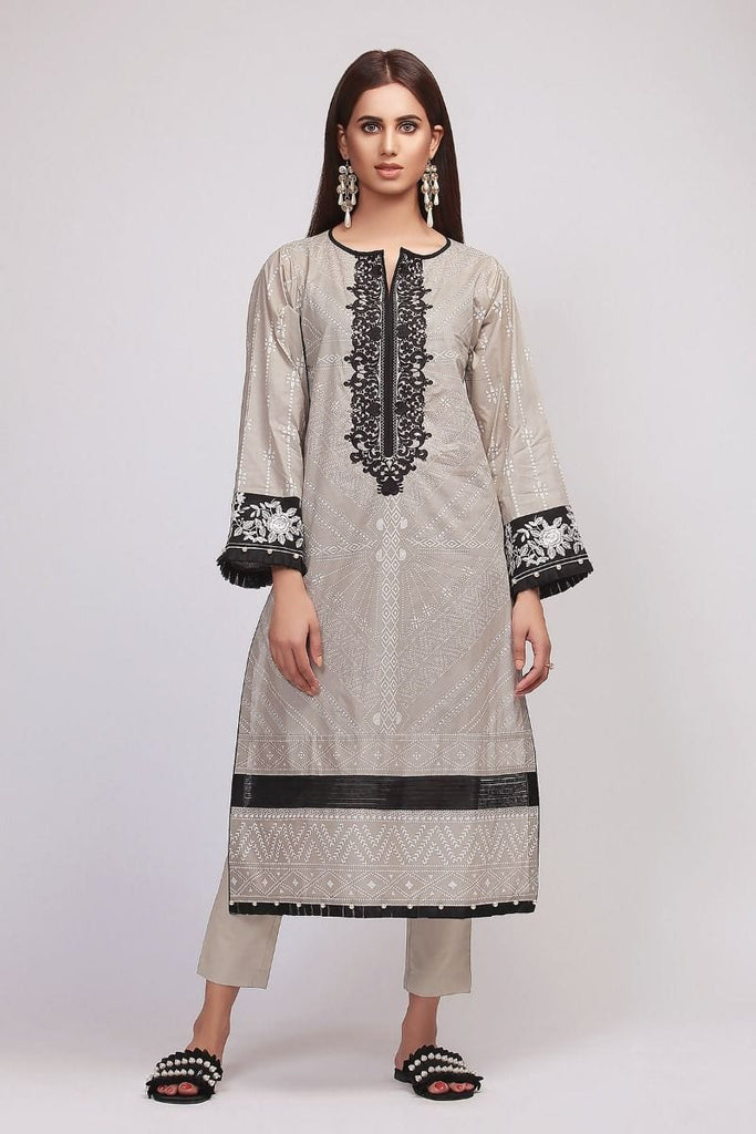 Khaadi The Tale of Spring Lawn Collection 2019 – IR19110 Grey 2Pc