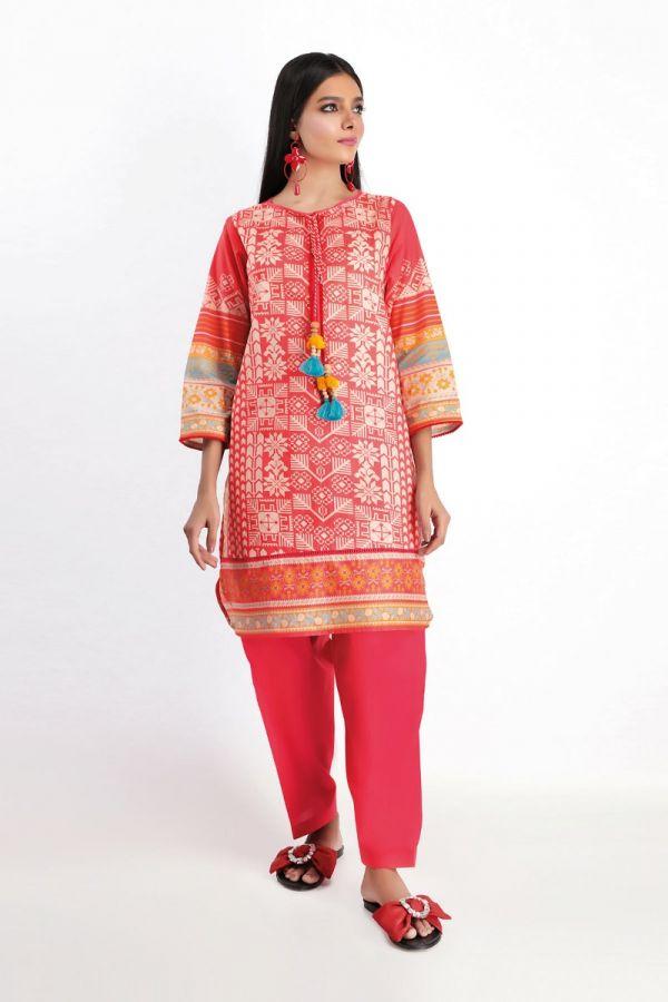 Khaadi Feel Free Spring Lawn Collection 2020 – Shirt Shalwar – J20105 Pink