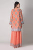 Khaadi Spring Collection 2021 – 2PC Suit · Printed Kameez Pants · J21204 Orange