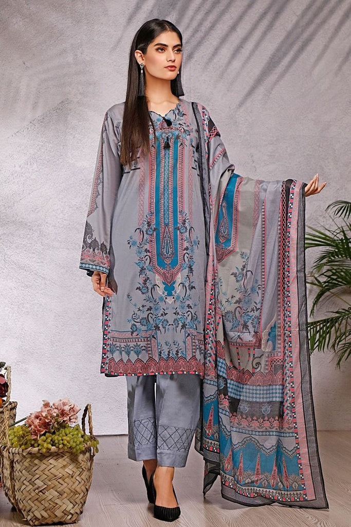 Gul Ahmed Azaadi Edition – 3 PC Unstitched Digital Printed Lawn Suit CLP-14 B