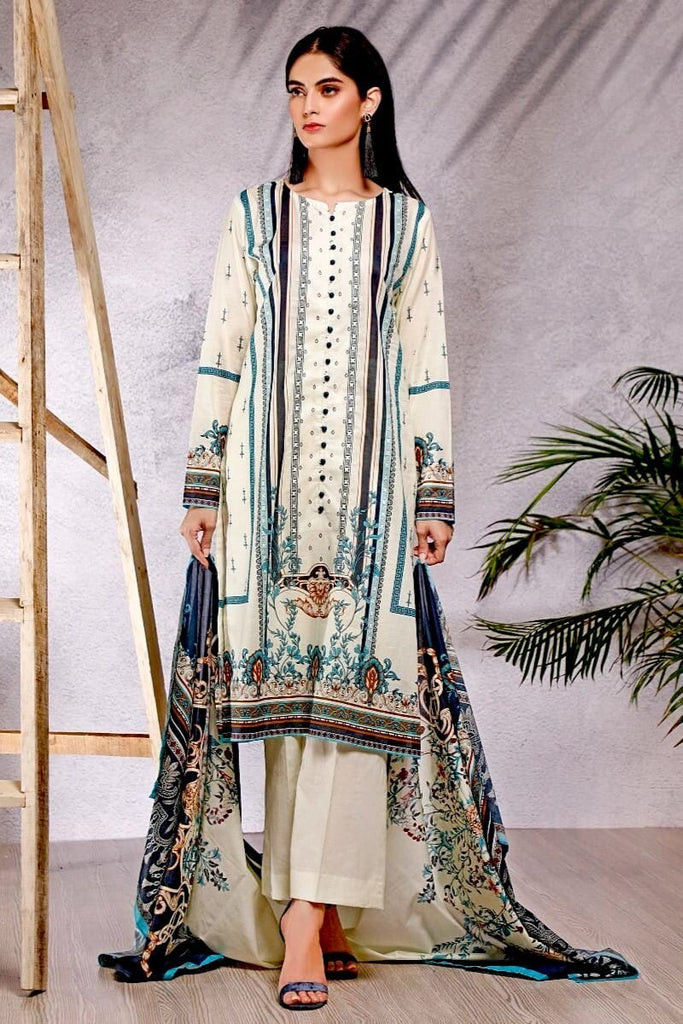 Gul Ahmed Azaadi Edition – 3 PC Unstitched Digital Printed Lawn Suit CLP-13 B