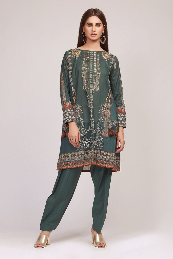 Khaadi The Tale of Spring Lawn Collection 2019 – JD19107 Green 2Pc