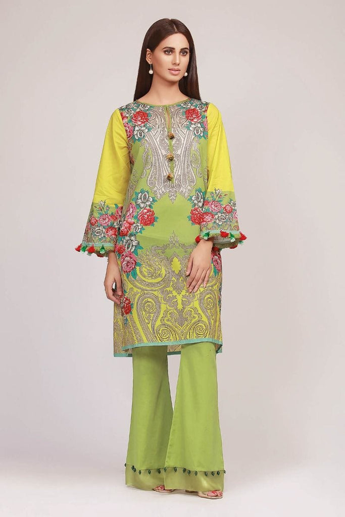 Khaadi The Tale of Spring Lawn Collection 2019 – JD19110 Green 2Pc