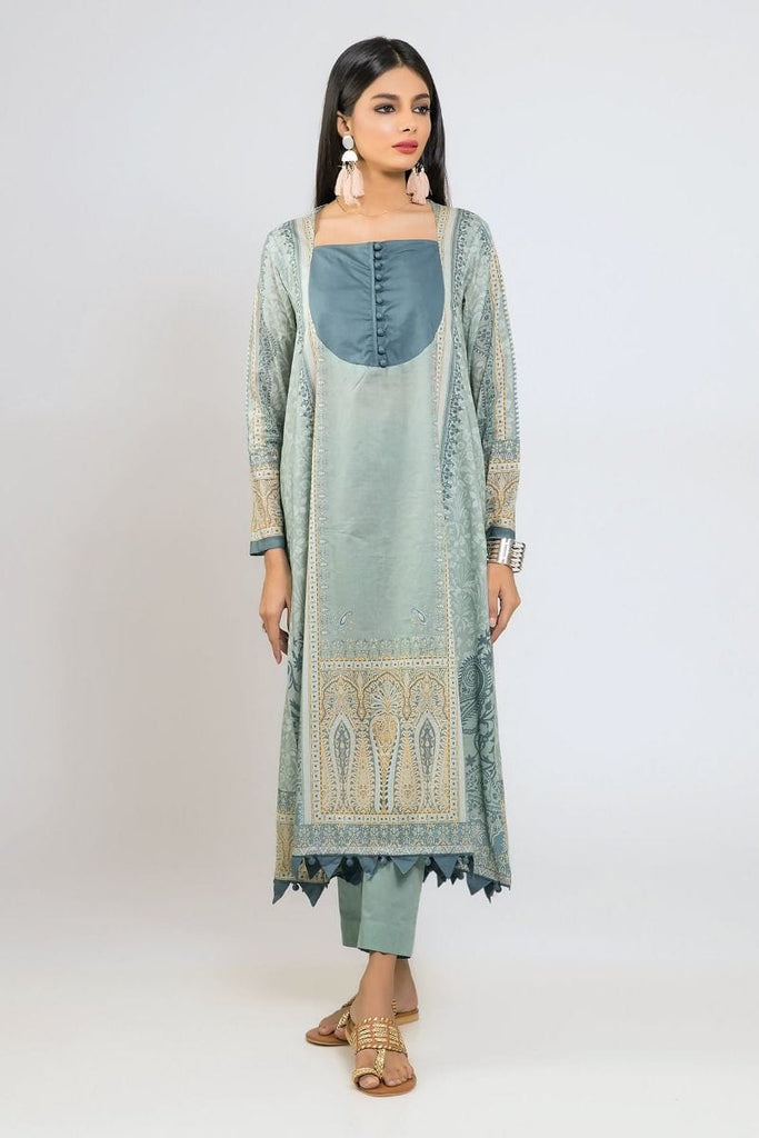 Khaadi The Tale of Spring Lawn Collection 2019 – JF19107 Blue 2Pc