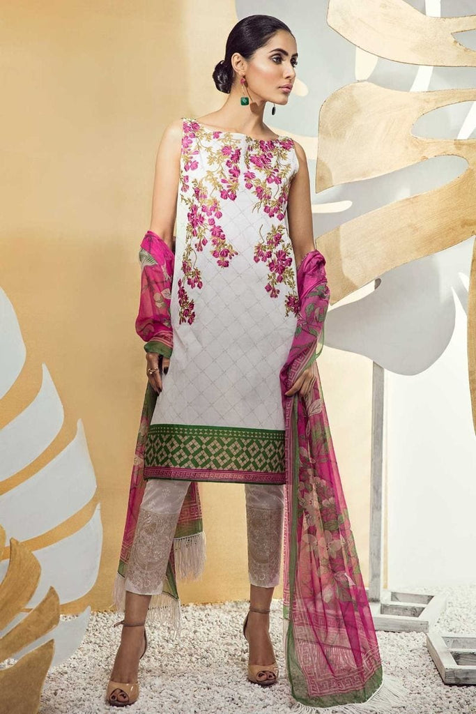 Khaadi Classics Lawn Collection 2018 – K18103 White 3Pc