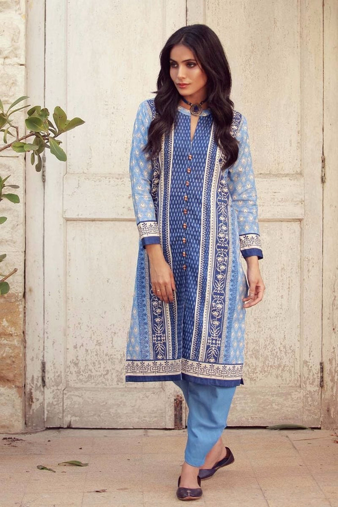 Khaadi Winter Collection 2017 – KJ17611 Blue 2Pc