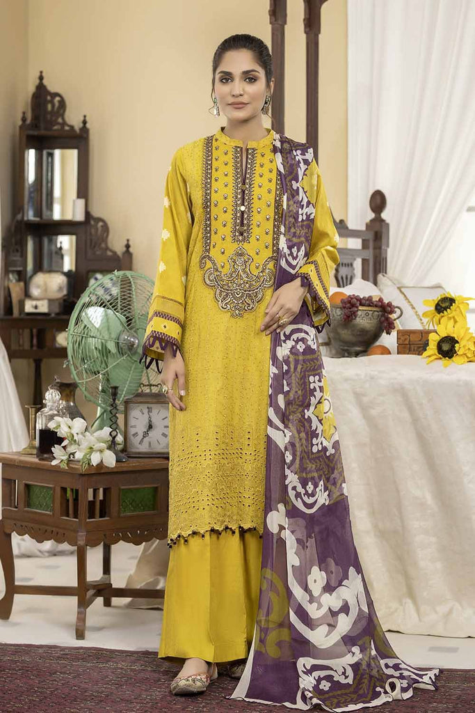 Zebaish Misaal Stitched/Pret Chikankari & Printed Lawn with Chiffon Dupatta  – DN1