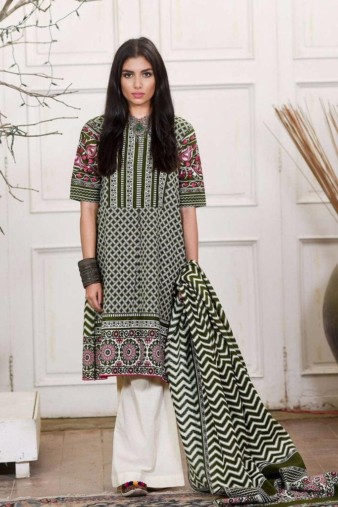 Khaadi Winter Collection 2017 – KM17602 Green 2Pc